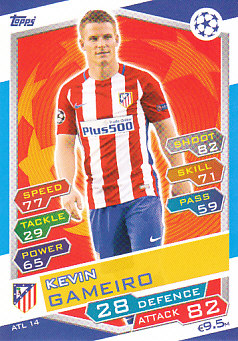 Kevin Gameiro Atletico Madrid 2016/17 Topps Match Attax CL #ATL14